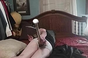 monster anal dildo stretches gaping ass wide open