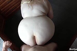 Baby, bend that chubby ass over for kitchen doggystyle pounding now!