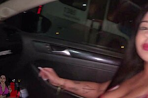 wife flashes tits gets filled with milk by stud in front of cuck husband outdoors