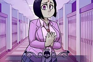 Raven Schoolgirl Ass Destroyed by Monster Cock Anal Pounding