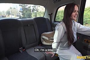 fake taxi driver bangs shy college babe with big cock in backseat