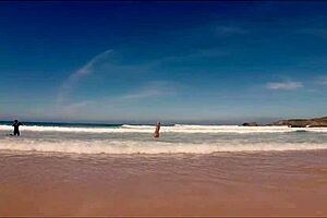 Sasha Ikeyeva Bikini Ass On Beautiful Spanish Doninos Beach