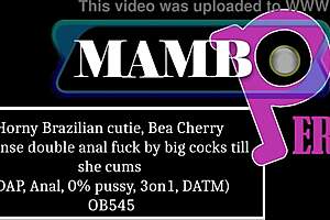 Horny Brazilian Cutie Bea Cherry Takes Intense Double Anal DAP by Big BBCs Till Cum