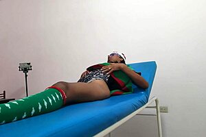 waiting in goblin costume at massage parlor for boyfriend fun