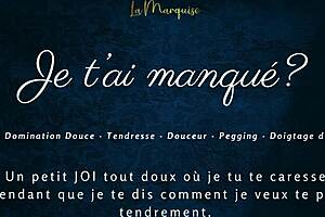 French domme pegs sub with joi while taunting missed cravings