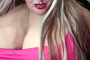 susi's huge boobs bounce in red dress while sucking bbc toy