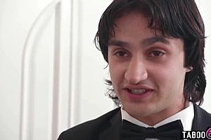 new bride takes interracial gangbang double penetration at wedding party