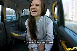 fake taxi driver bangs shy college babe with big cock in backseat