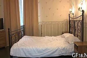 Heart pounding as naughty chick lifts endless legs high