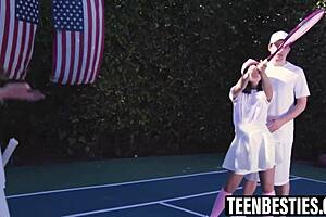 Big Tits Besties Tease Foursome POV Lick Fuck Finish