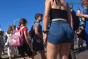 Wow, That Big Ass Bursting Out Jeans Publicly!