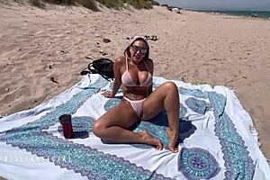 big ass paisita tempts beach wanker with dirty shakes and curves