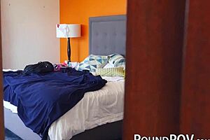 gorgeous asian slut serves pervert's big boner