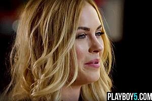 Gorgeous Big Ass Blonde Playboy Model Stripped Fully Nude!