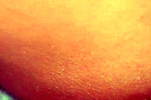 christmas surprise creampie fills petite blonde's wet pussy close-up