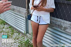 brunette babe bent over doggystyle swallows cum in intense casting deja vu trailer