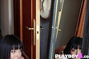 waking up naked sophia flaunts her petite natural tits in early morning pose