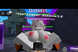 Roblox Slut Fights Monsters While Getting Pussy Pounded Hard