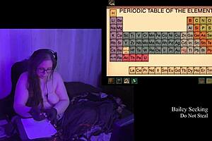 bbw brunette bares big natural tits in naked play