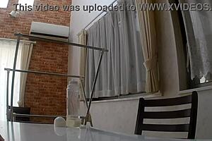 Shaved Japanese milf housewife begs for raw creampie