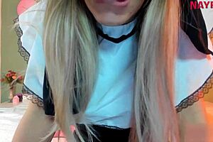 rebel blonde girlfriend's sexy jerk off instructions fantasy