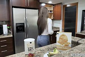 hot busty milf teases bra panties then chokes gags on monster cock