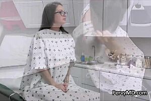 big tit patient sneaks a ride on the old doctor's throbbing lonely cock at hospital