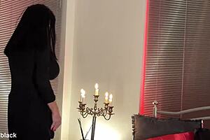 candlelight glow heightens my intense masturbating orgasm waves outdoors