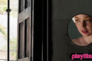 SLENDER REDHEAD MILF RIPS LINGERIE Off PERKY TITS