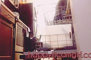 giantess cleans kitchen ignoring your tiny desperate gaze