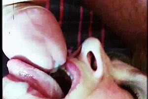 mature milf gulps hot facial cumshot jizz swallow load eagerly