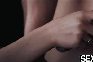 Her big tits bounce wildly during lover's deep doggystyle thrusts