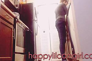 giantess cleans kitchen ignoring your tiny desperate gaze