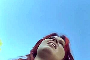 bold kinky redhead milf humiliated to forest bdsm orgasms in public nature frenzy