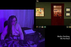 bbw brunette bares big natural tits in naked play