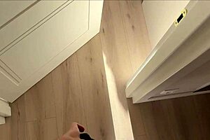 spied big ass babe stroking then filled tight pussy with cum