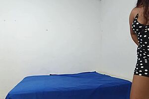 Hey, watch this brunette milf rub her huge clit