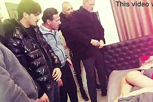 petite teen endures first balls-deep dap in wet 5-on-1 gangbang with atm dp