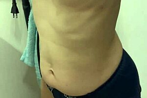 post-bath i licked japanese wife's nipples hard then fingered her