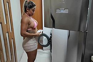 Luna Oliveira Stuck In Washer Takes Brutal Ass Pounding By Vagninho