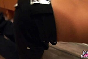 Skinny jeans barely contain my tight milf ass tease