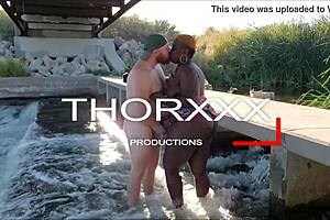 black bbw loves getting bareback doggystyle in the jungle with big cock