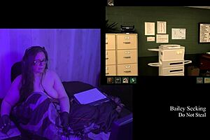 bbw brunette bares big natural tits in naked play