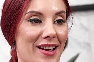 Sexy redhead masseuse slurps seth's huge cock in nuru soak