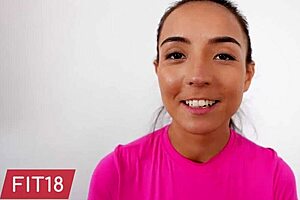 Fit18 Sasha Tatcha Flexible Gymnast Craves Rough Creampie Sex In Gym Yoga