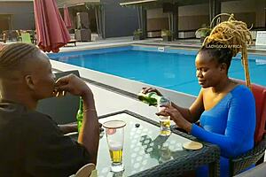 What happens when ebony goddess meets sexy naija pornstar for exclusive bar kissing and orgasms?