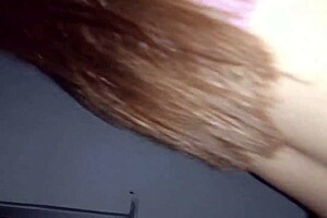 Hot redhead tight pussy rides cowgirl on friend's big ass