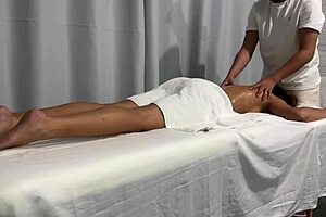 Husband gives erotic massage then fucks wife's juicy pussy hard