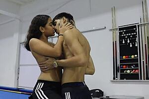 Perverted Stud Teaches Latina Babysitter Billiards Then Pounds Tight Pussy