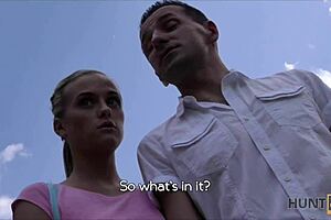 Hunt4k guy spots tiny ass in jeans pays little cash for fuck